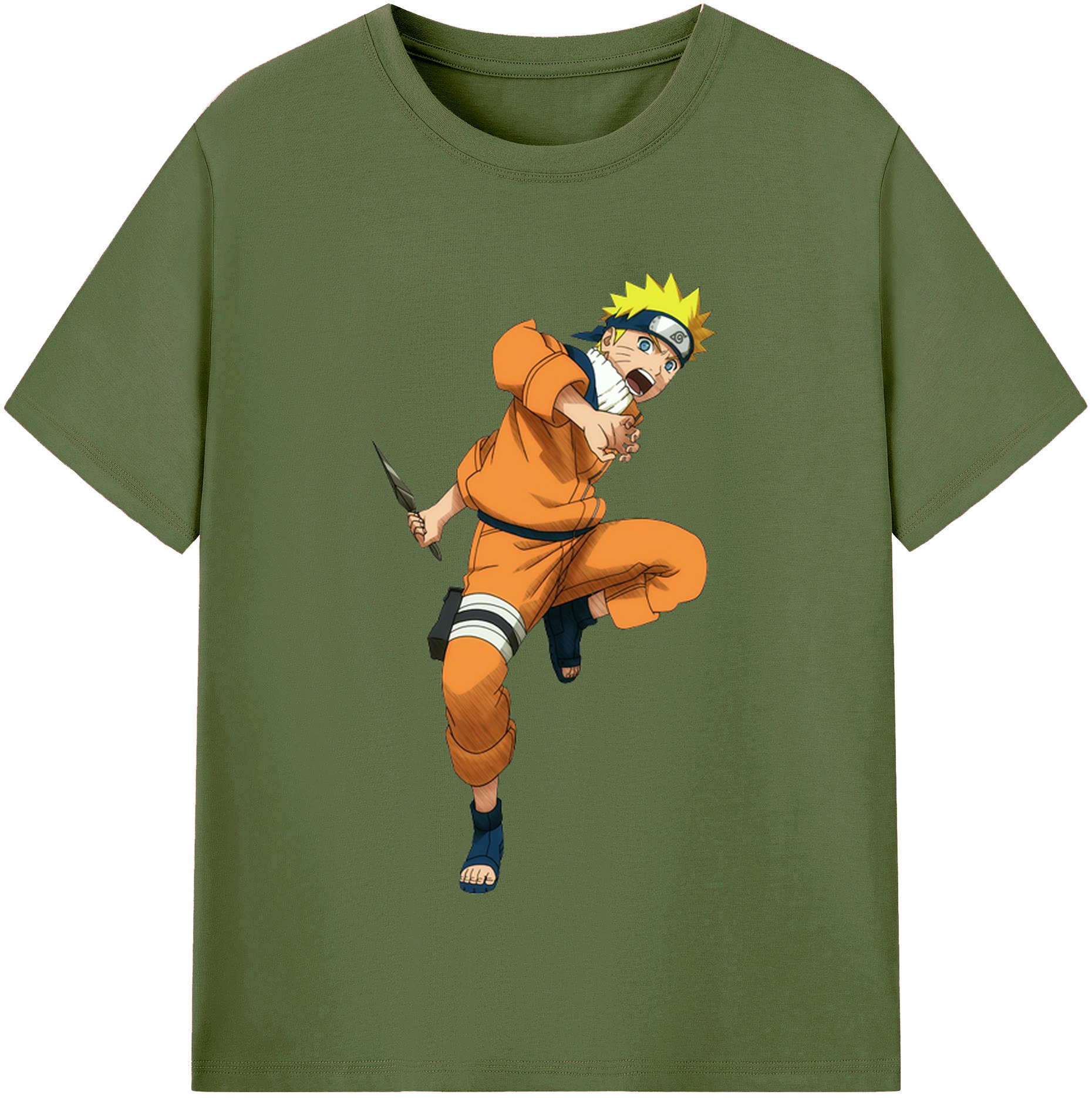 （画像用） NARUTO -ナルト- うずまき ナルト Uzumaki Naruto 綿100％半袖Tシャツ（フロントプリント）